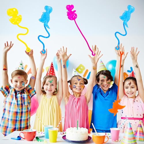 48 Piece Dinosaur Party Favors - Stick Hands & Tattoos