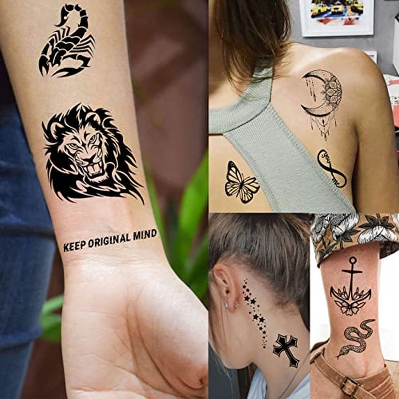 52 Sheets Temporary Tattoos for Kids & Adults – Tribal & Floral Designs
