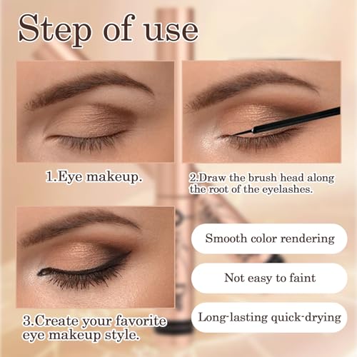 Skinny Dip Shiny Black Dip Liner ? 24H Long Lasting Eyebrow Gel for Fluffy or Laminated Brows, Clear Vegan Brow Gel with Precise Applicator, Non-Flaky, Quick Dry, Cruelty-Free