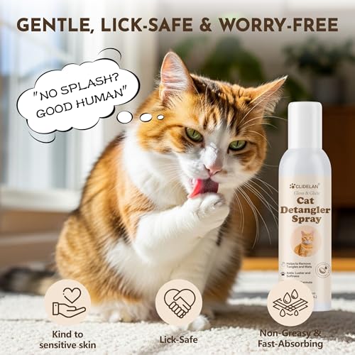 Cat Detangler Spray for Matted Fur & Grooming - Soothes & Hydrates