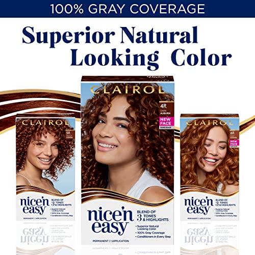 Clairol Nice'n Easy Permanent Hair Dye, 3BG Deep Burgundy Hair Color, Pack of 3