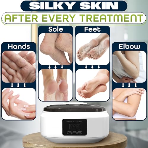 Paraffin Wax Machine for Hand and Feet ? Full Set Hand Wax Paraffin Machine 3400ml ? 110V Use Only, NOT ¬³ompatible with 220V Power | Adjustable Temperature (Two Modes) | Soft and Smooth Skin at Home