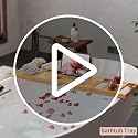 Bamboo Bathtub Caddy Tray – Expandable, Waterproof Bath Organizer