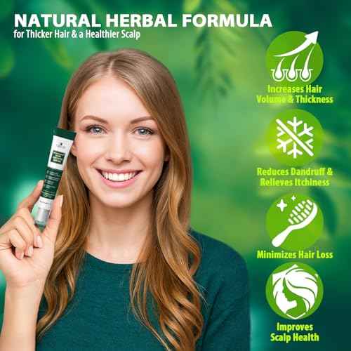 Hair Growth Serum Roll-On: Advanced Scalp Stimulator with 16 Botanical Extracts Veganic Natural Hair Growth Oil for Thicker Fuller Hair (2 Pack (2 * 20ml, Mint)