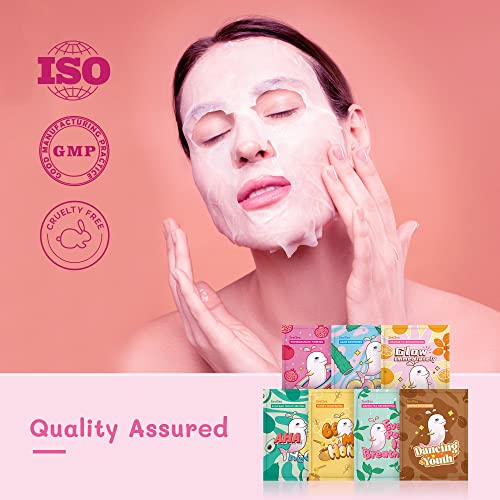 ZealSea Super Hydrating & Moisturizing Facial Sheet Mask Bundle 7 Pack Sheet Masks Plus New Releasing Magic Fun Facial Mask Collection