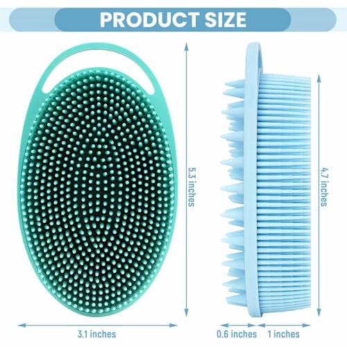 Silicone Body Scrubber with Scalp Massager - 2 Pack