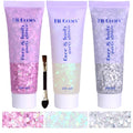 Body Glitter Gel - Chunky Sequins Makeup for Parties & Festivals