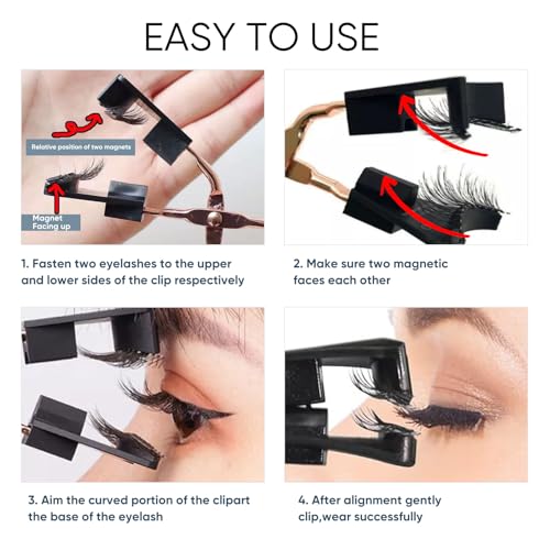 Reusable Magnetic Eyelashes - Lightweight 3D Lashes, No Glue Needed