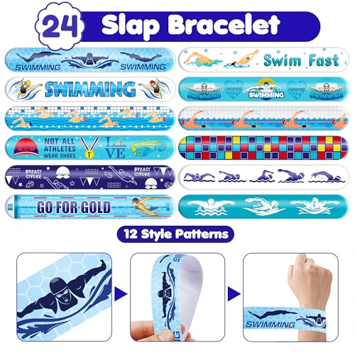 72-Pc Swimming Party Favor Set – Tattoos & Slap Bracelets