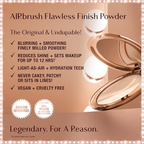Charlotte Tilbury Airbrush Flawless Finish Setting Powder - Pore-Blurring Makeup Powder for a Soft-Focus Finish