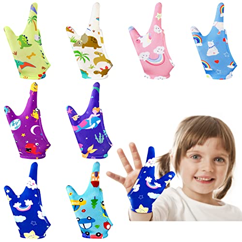 Thumb Sucking Stop Gloves for Kids - 8 Pairs, Ages 3-6