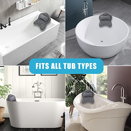 Bath Pillow with Strong Suction Cups & 3D Mesh Support