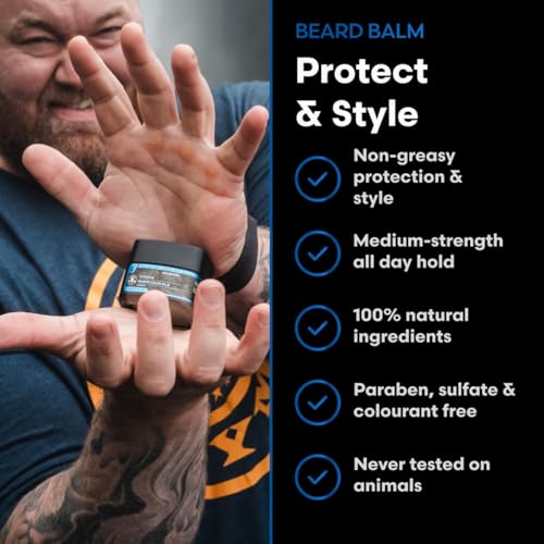 The Beard Struggle Mountain Beard Balm for Men ? Strong Hold & Deep Conditioning ? Natural Beard Styling Balm with Beeswax & Plant Oils ? Softens, Moisturizes & Tames Coarse Beards ? 50 g (1.7 oz)