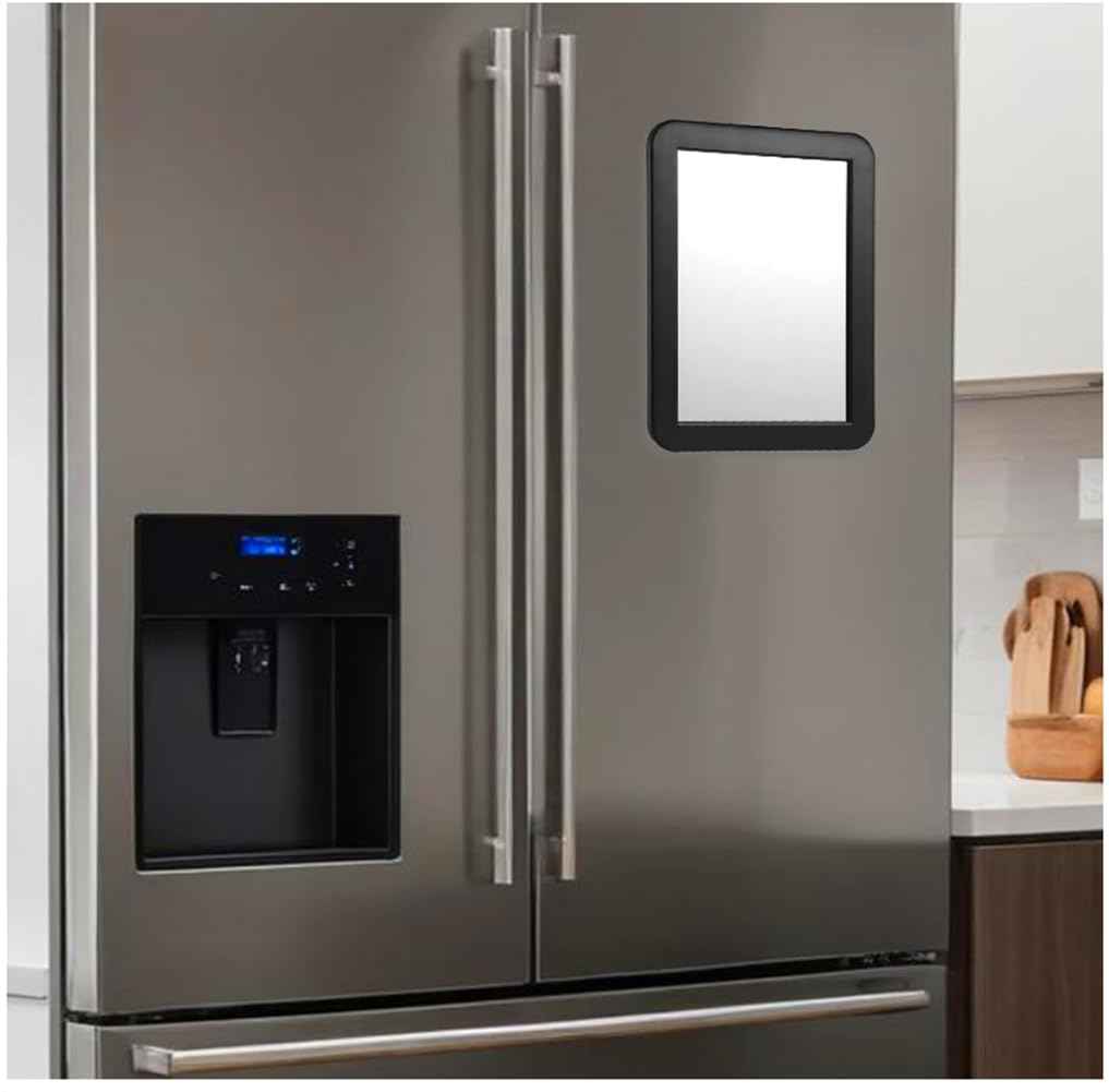 mpowtech 10 Pack Black Magnetic Locker Mirror,5" x 7" Iocker Mirror Magnetic - Small Mirrors for School Locker, Bathroom, Workshop Toolbox, Office Cabinet,Easy Install