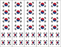 South Korean Flag Temporary Tattoos - 40 Pack