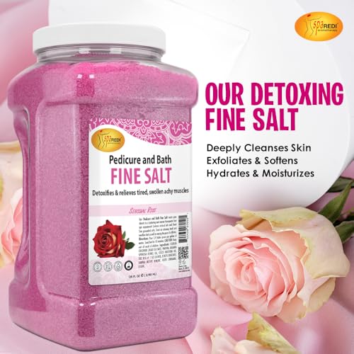 SPA REDI Sensual Rose Detox Foot Soak & Pumice Scrub Gel Set - 128 oz Each