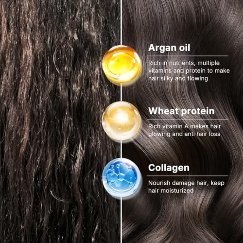 Karseell Collagen Hair Mask & Moroccan Argan Oil Set for Dry Damaged Hair