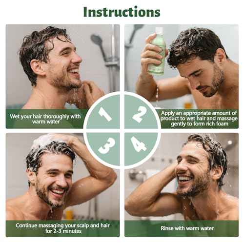 Biotin & Rosemary Hair Growth Shampoo?Natural Formula for Thinning Hair & Hair Loss, Promotes Thicker, Fuller Hair,Hair Growth Shampoo for Men and Women - 10.15 fl OZ