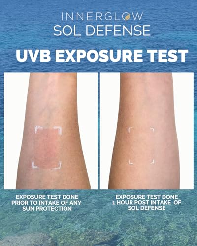 Inner Glow Sol Defense Gummies – Skin Health Vitamin with Polypodium Leucotomos, Niacinamide, Passion Fruit, 60 Sugar-Free