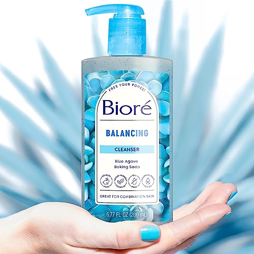 Bioré Balancing Face Wash, Cleanser For Combination Skin, PH Balanced Face Cleanser, Vegan, Cruelty Free 6.77 Oz, Pack of 3