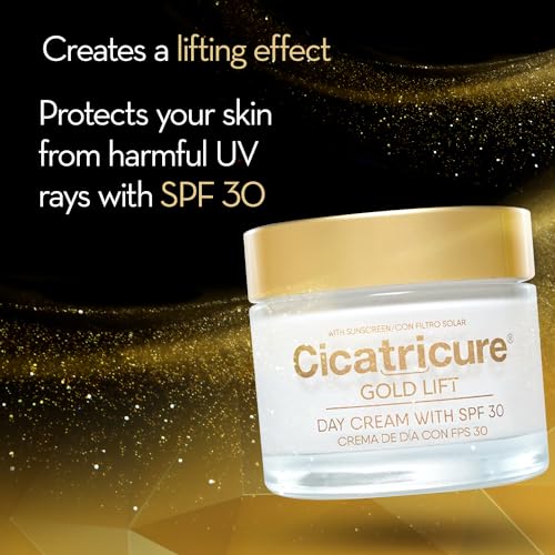 Cicatricure Gold Lift Day Cream, Anti Aging Face Moisturizer with SPF 30, Hydrating Skin Care with Gold, Calcium & Silicon to Lift and Tighten Face Contour 1.7 Ounce