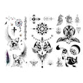 3 Sheets Large Totem Temporary Tattoos - Waterproof, 5-7 Day Wear