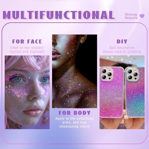 Roll-On Holographic Body Glitter Gel - Sparkling Pink