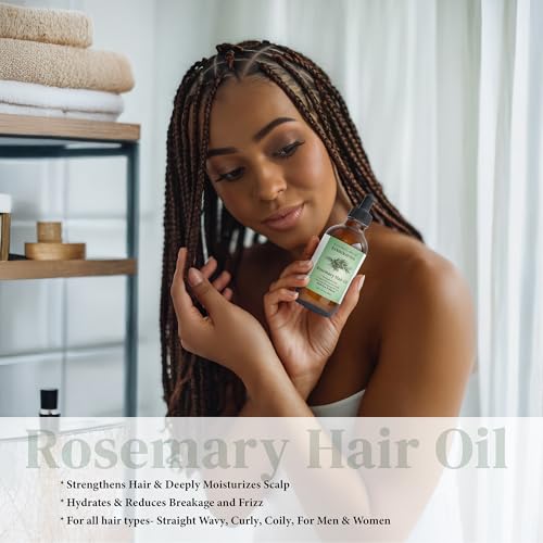 Natural Rosemary Hair & Scalp Oil - Nourishes, Strengthens & Moisturizes (4oz)