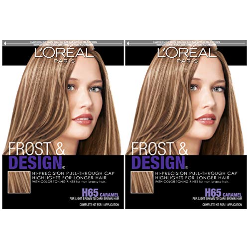 L'Oreal Frost and Design Hair Highlights Cap Kit, Caramel, 2 Count