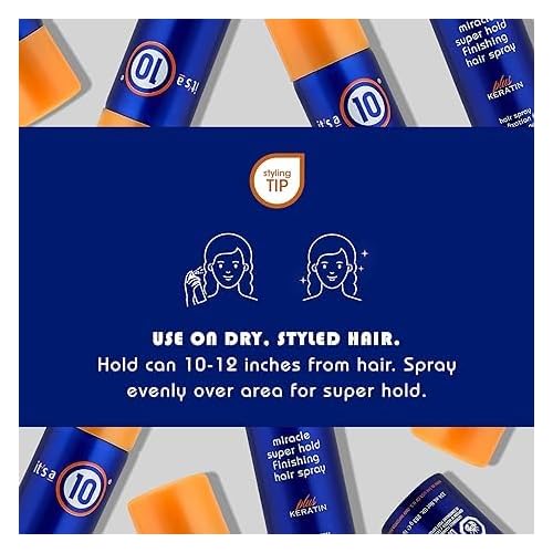 It's A 10 Miracle Super Hold Finishing Spray Plus Keratin 10 Oz