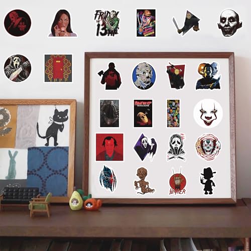 150 Unique Horror Stickers Pack - Waterproof Vinyl Decals for Gifts