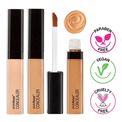 Wet n Wild Photo Focus Concealer, Light Ivory, Under Eyes, Makeup, Blemish, Full Coverage, Lightweight (Pack of 2)