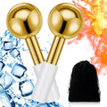 Baderke Stainless Steel Ice Globes for Face - Cooling Roller Set