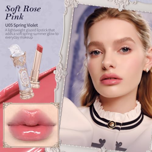 Flower Knows Knight Unicorn Glazed Lipstick - Soft Rose Pink