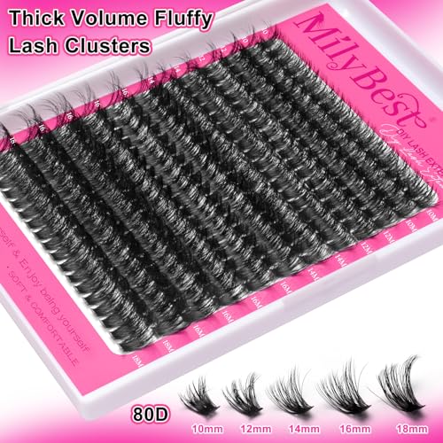 MilyBest 80D Lash Clusters Kit with Bond & Seal