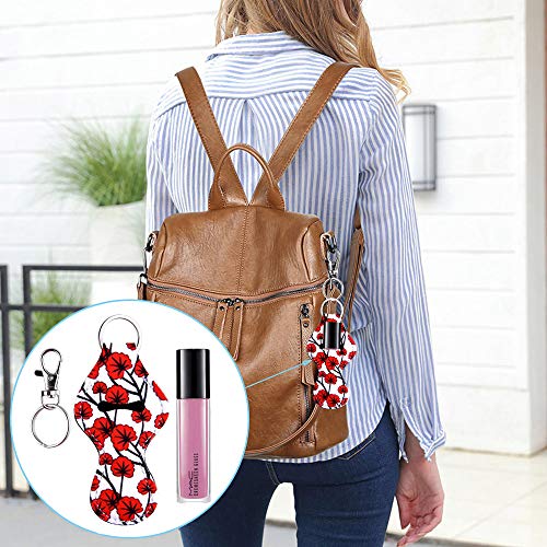 Duufin Chapstick Holder Keychains with Metal Clip (20-Pack)