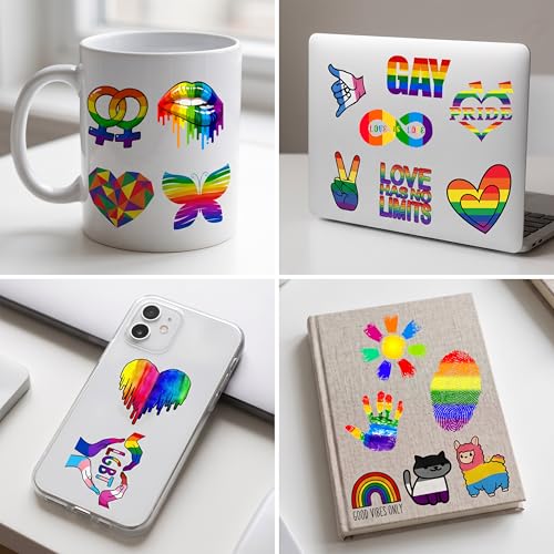 100 PCS Rainbow Pride Temporary Tattoos for Kids