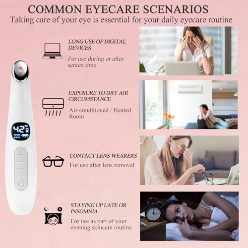 Heated Eye Wand, 3-in-1 Vibrating Massage Lift