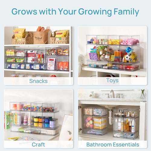 Vtopmart 4-Pack Stackable Baby Bottle Organizer Drawers
