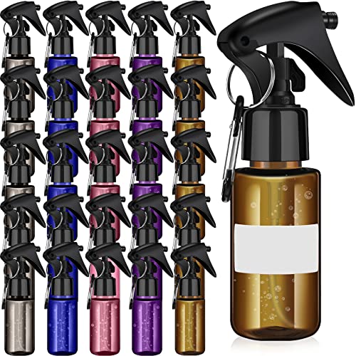 Roshtia 20 Pcs Mini Spray Bottles with Keychain - 2 oz Refillable