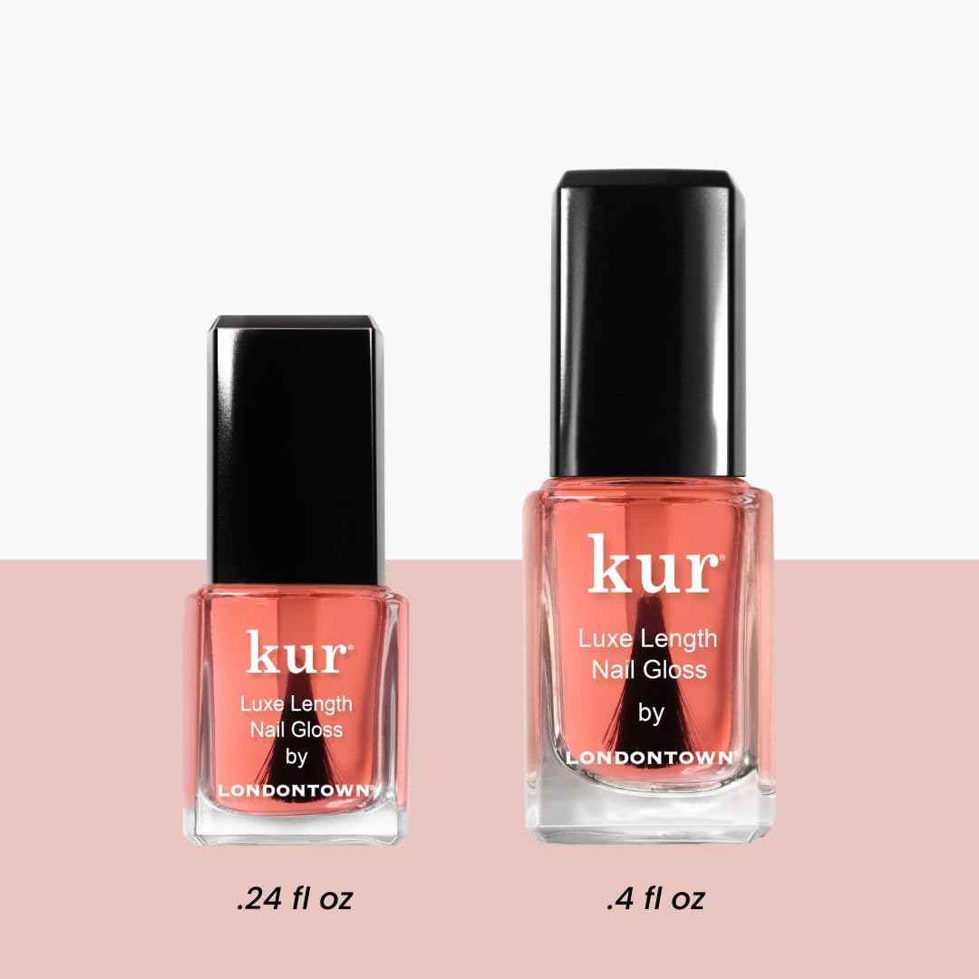 LONDONTOWN Luxe Length Nail Gloss – Strengthens & Protects Nail Length, Boosts Keratin & Ceramide Production, Prevents Breakage, .4 fl oz