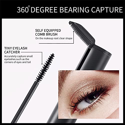 2 in 1 Waterproof Mascara, Tiny Brush for Fine Short Eyelash, Natural Lengthening And Thickening Effect, Extra Long Lash Eyelashes,Voluminous Eyelashes, Smudge-proof £¨1 Pcs£©