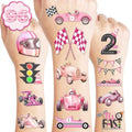 96 Pink Race Car Temporary Tattoos Party Favors