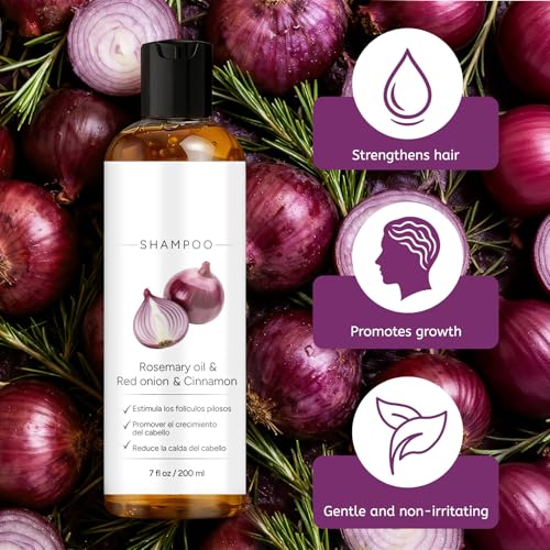 Onion Hair Loss Shampoo with Rosemary & Cinnamon for Thicker Hair 7oz