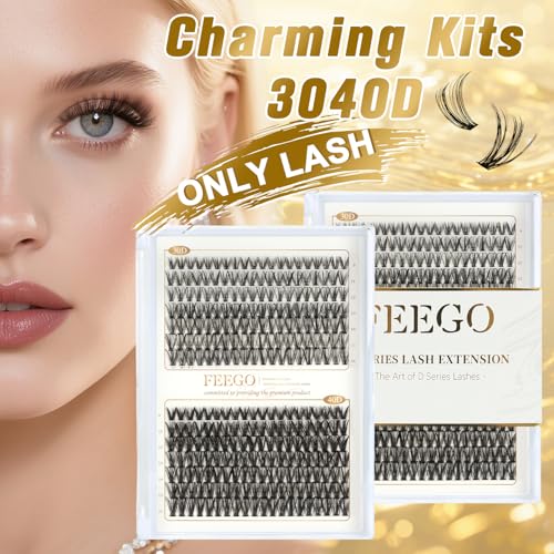 FEEGO Fluffy Lash Extensions Kit 30D+40D 280pcs 9-16mm