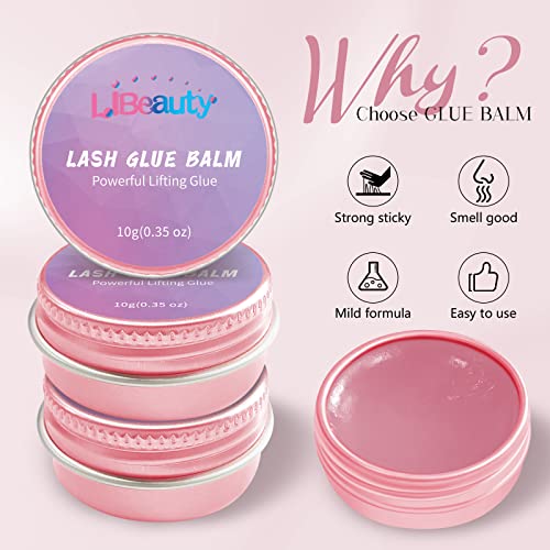 Libeauty Lash Lift Glue Balm Lash Lift Adhesive Strong Sticky Fruit Flavor Eyelash & Eyebrow Perm Glue Balm Brow Lamination Gel