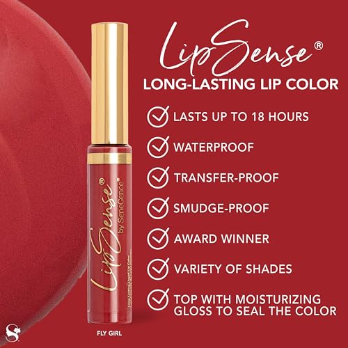 SeneGence LipSense Fly Girl Liquid Lipstick and Glossy Clear Lip Gloss Duo ? 18HR Wear, Hydrating, Waterproof, Transfer-Proof