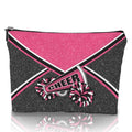 Cheerleader Makeup Bag Canvas Cosmetic Organizer RoseRed