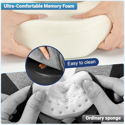 Face Down Tabletop Massage Kit, Adjustable Massage Headrest Face Cradle with Hand Rest Pad Universal Table Face Pillow for Office Desk & Spa Table Bed, Portable Ergonomic - Black