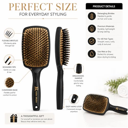 Aura Brush – Pain-Free Detangling Hair Brush for Wet & Dry Hair
